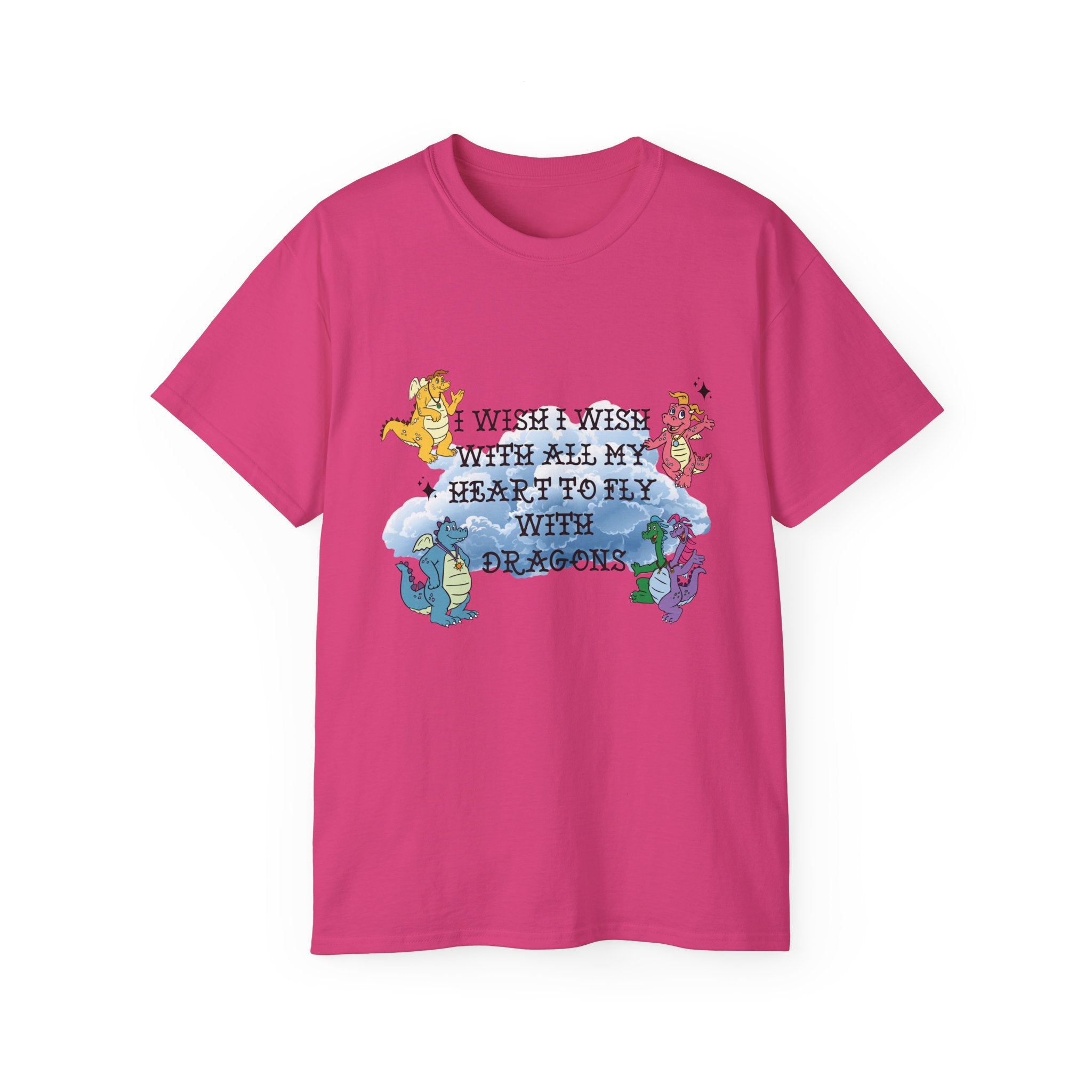 Wish I Wish Dragon T-Shirt — Cute Colorful Dragons Graphic Tee