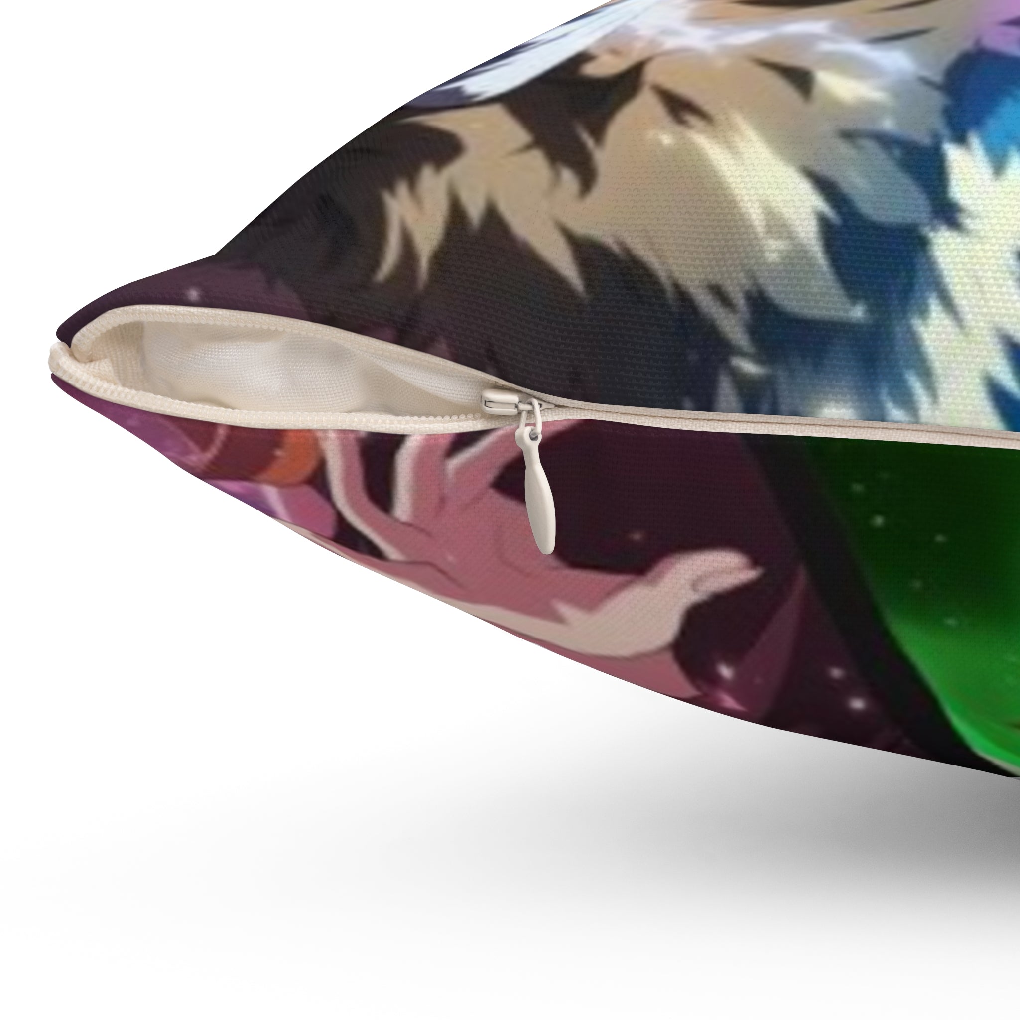 Anime Demon-Slayer Square Pillow — Nezuko & Friends Polyester Throw