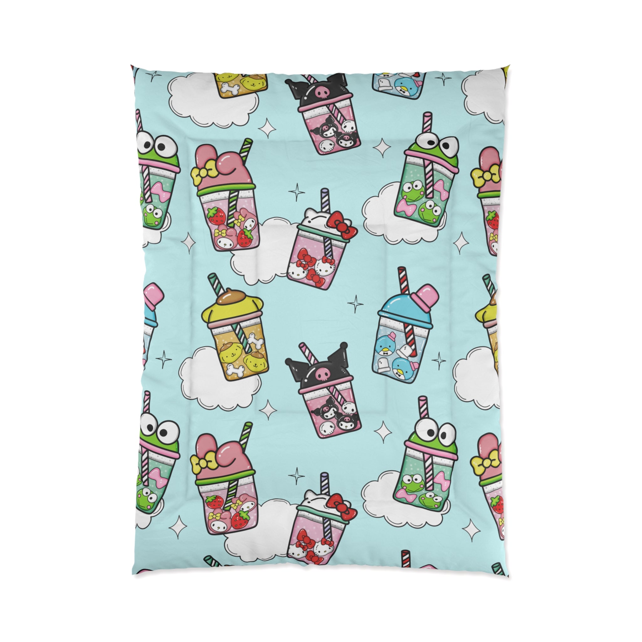 Kawaii Bubble Tea Comforter