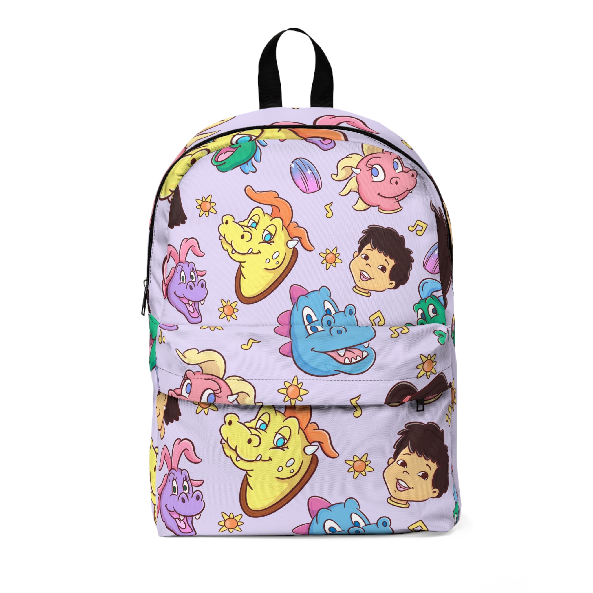 Magical Kids Backpack – Pastel Dino & Character Print School Bag