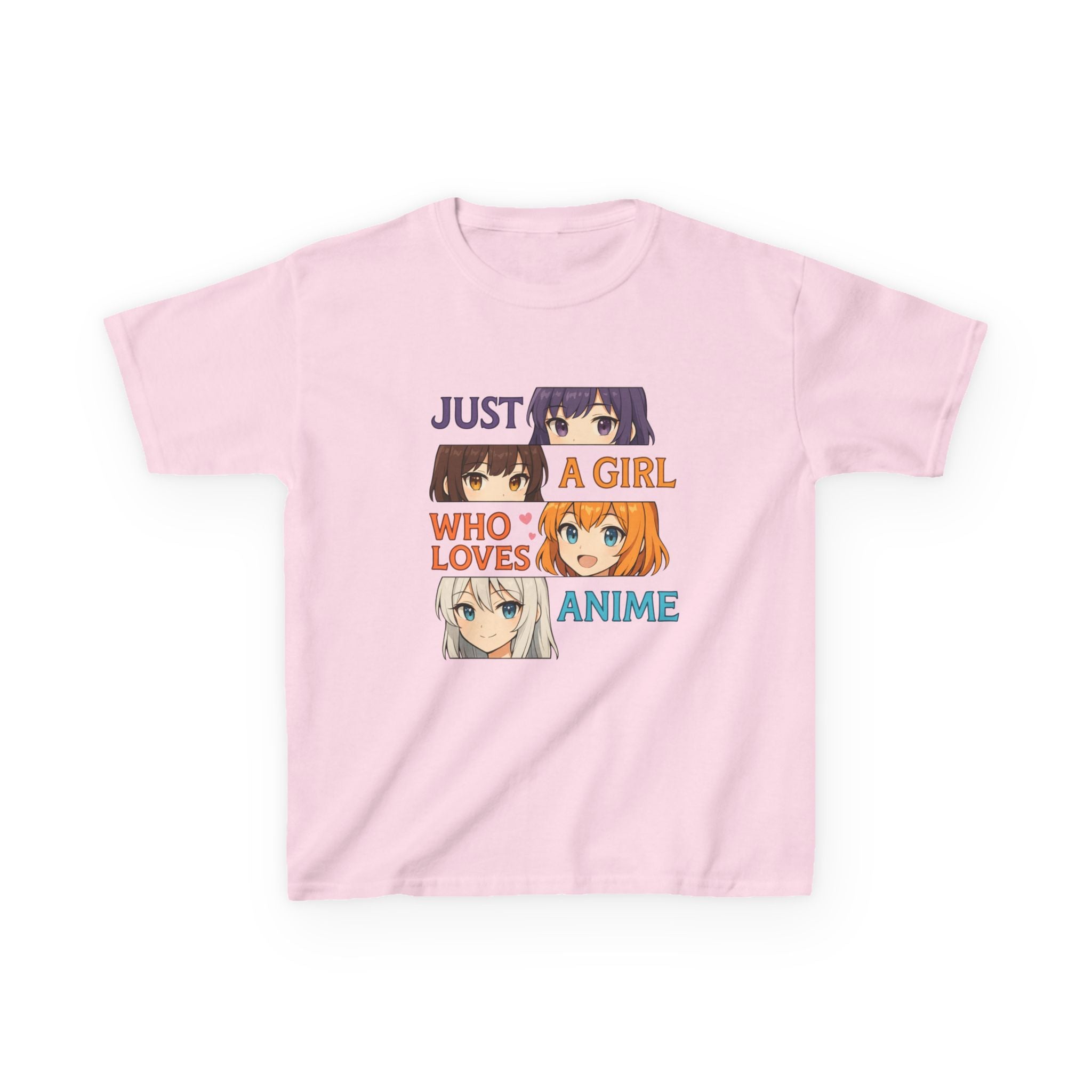 Kids Tee — "Just a Girl Who Loves Anime" Graphic T-Shirt