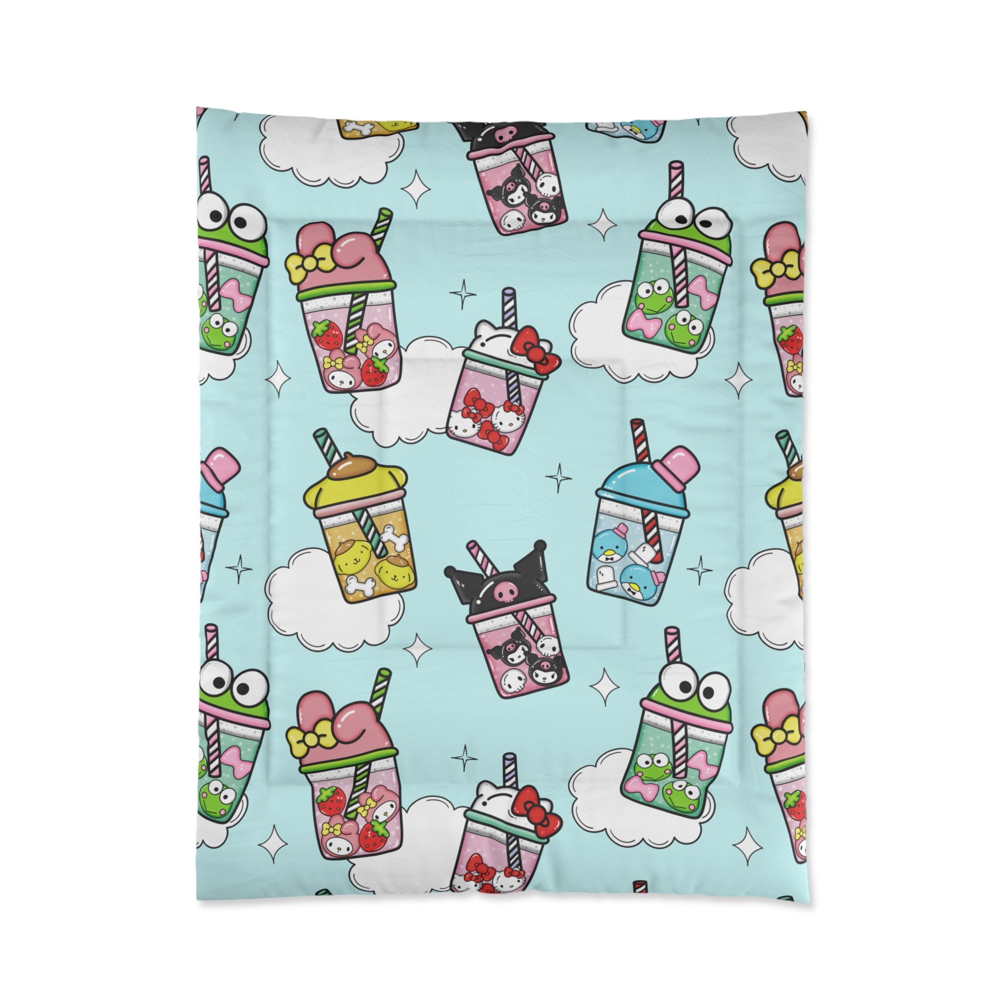 Kawaii Bubble Tea Comforter