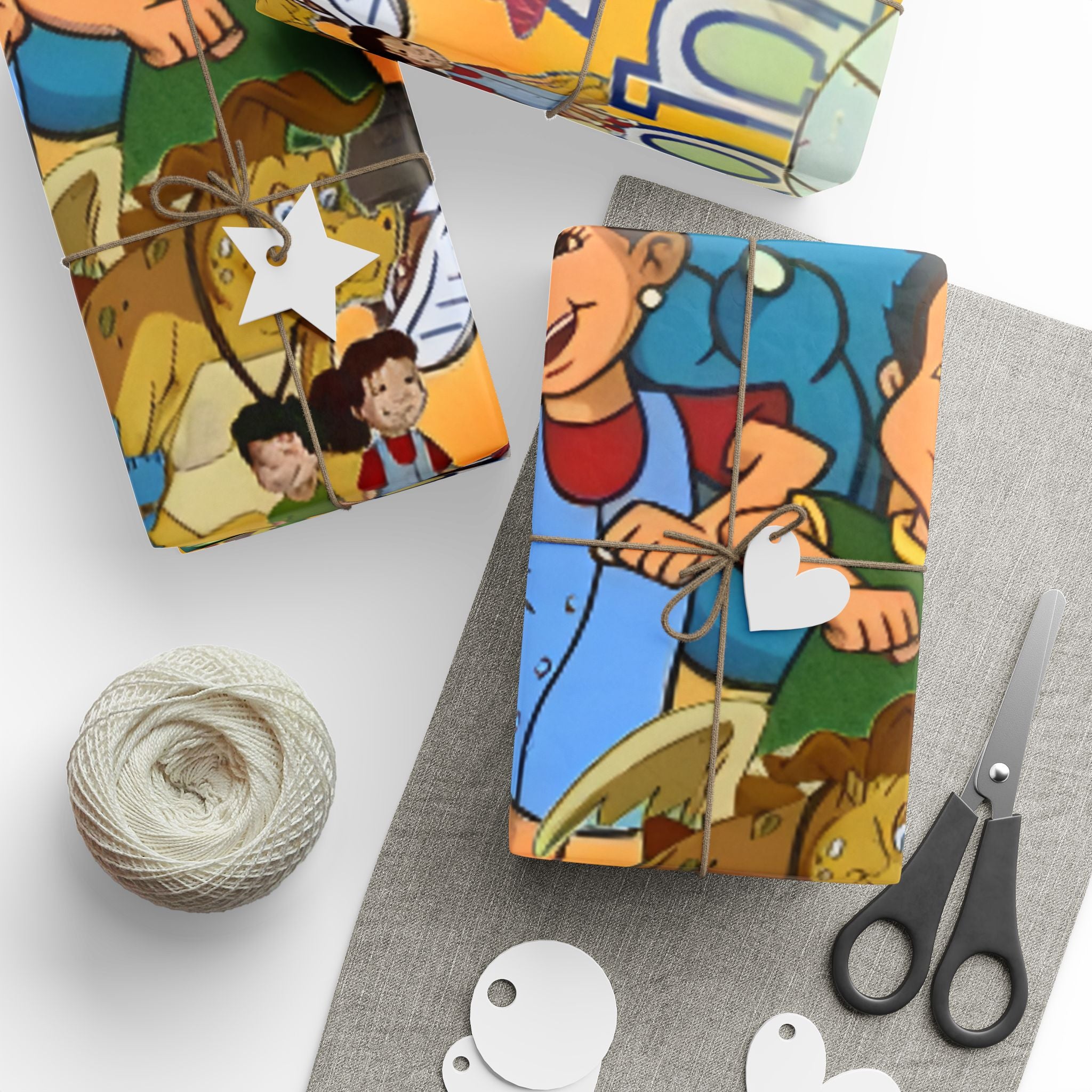 Retro Dragon Tales Gift Wrap — Colorful Vintage Beach Wrapping Paper