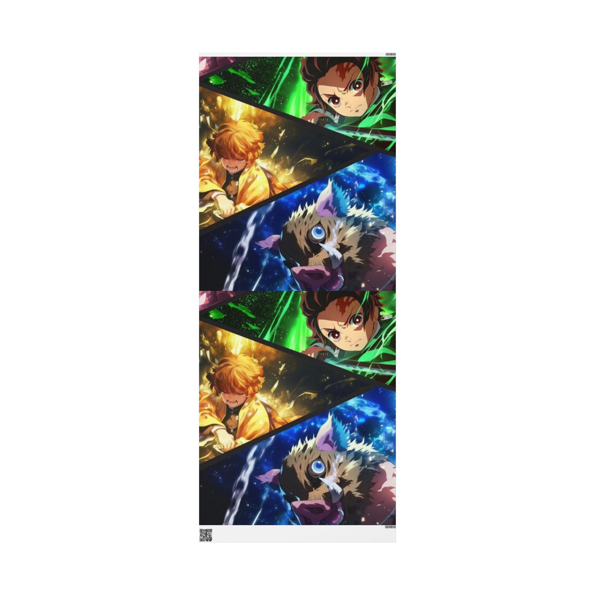 Anime Heroes Wrapping Paper Roll – Colorful Character Gift Wrap