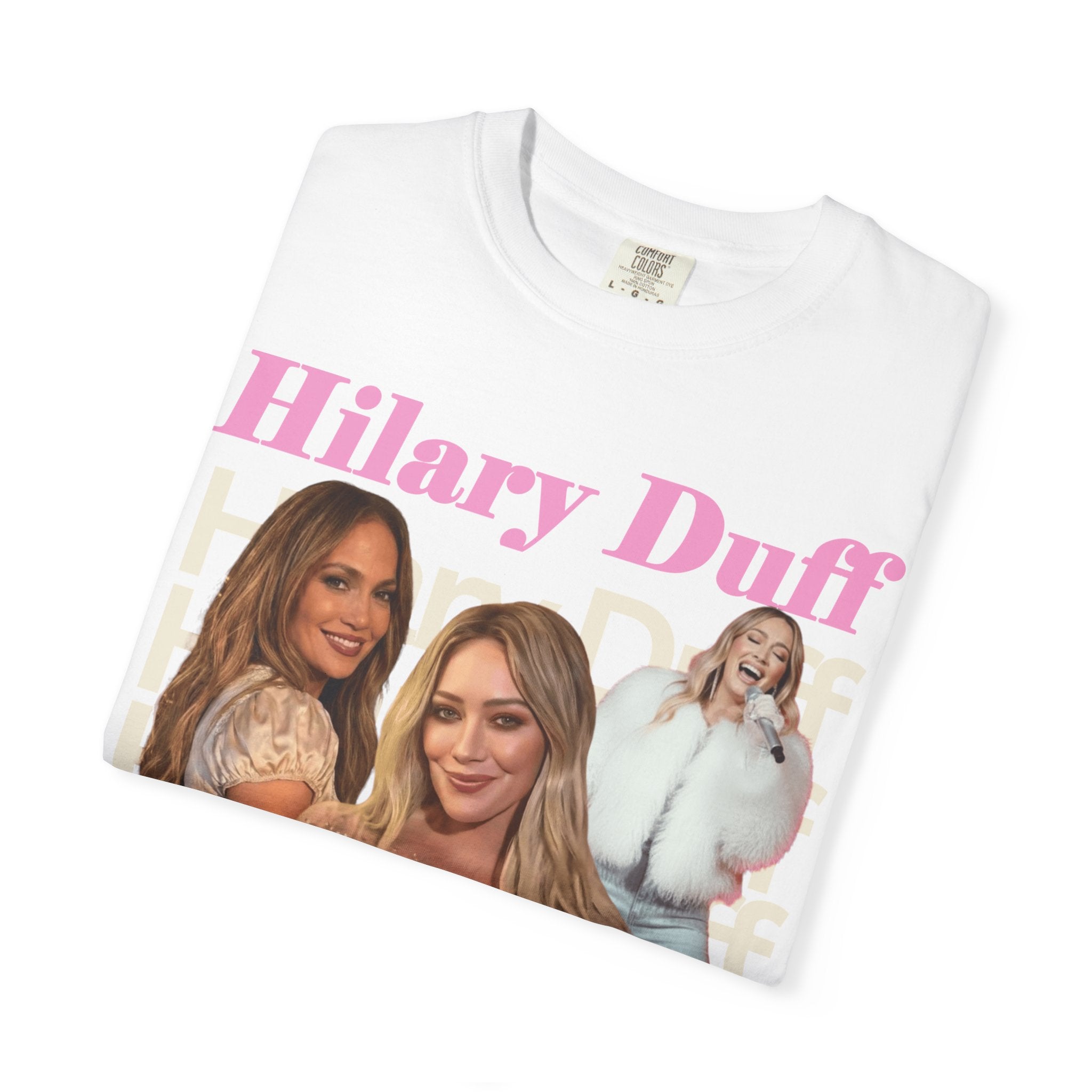 Hilary Duff Tour T-Shirt — 'The Lucky One' Vintage Collage Tee