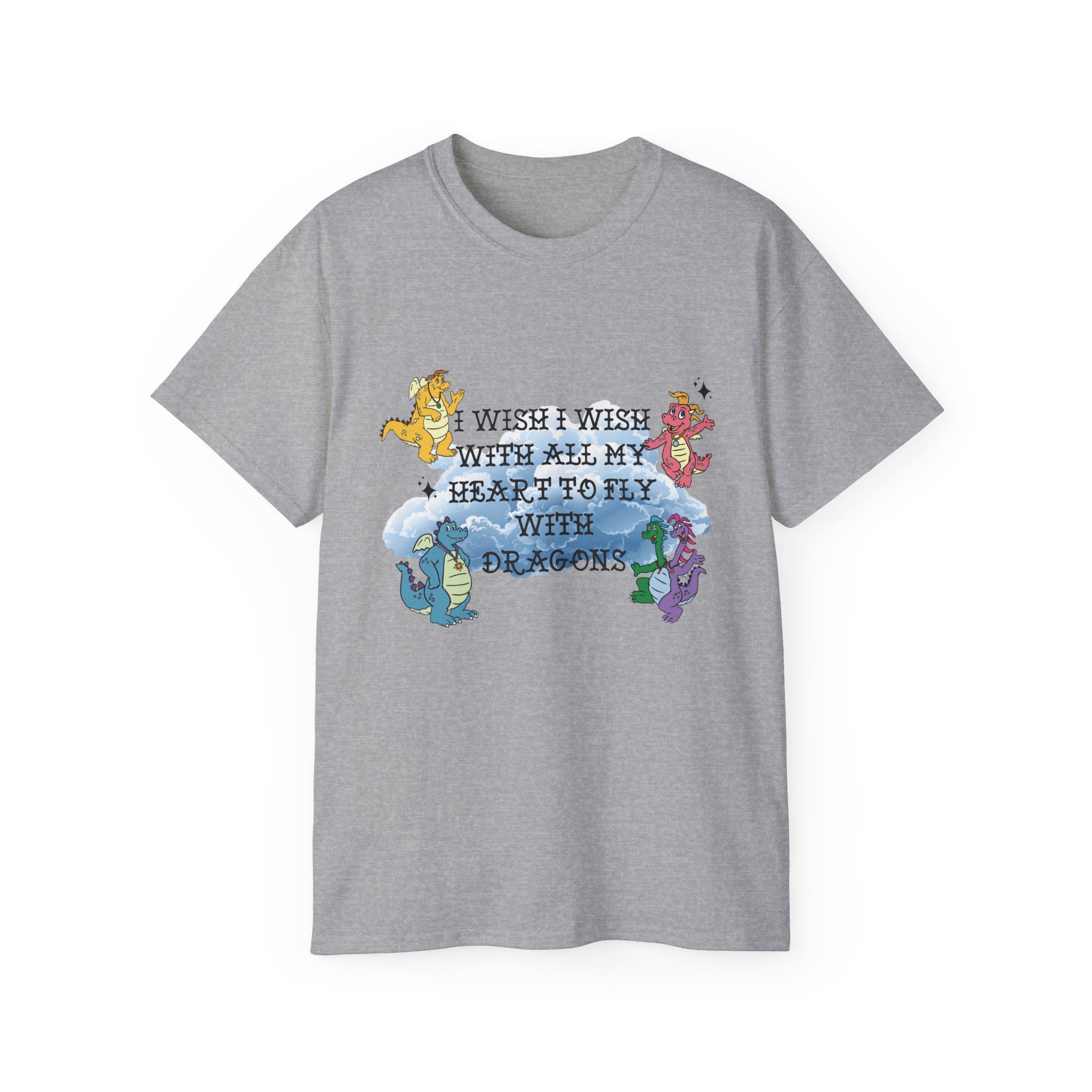 Wish I Wish Dragon T-Shirt — Cute Colorful Dragons Graphic Tee