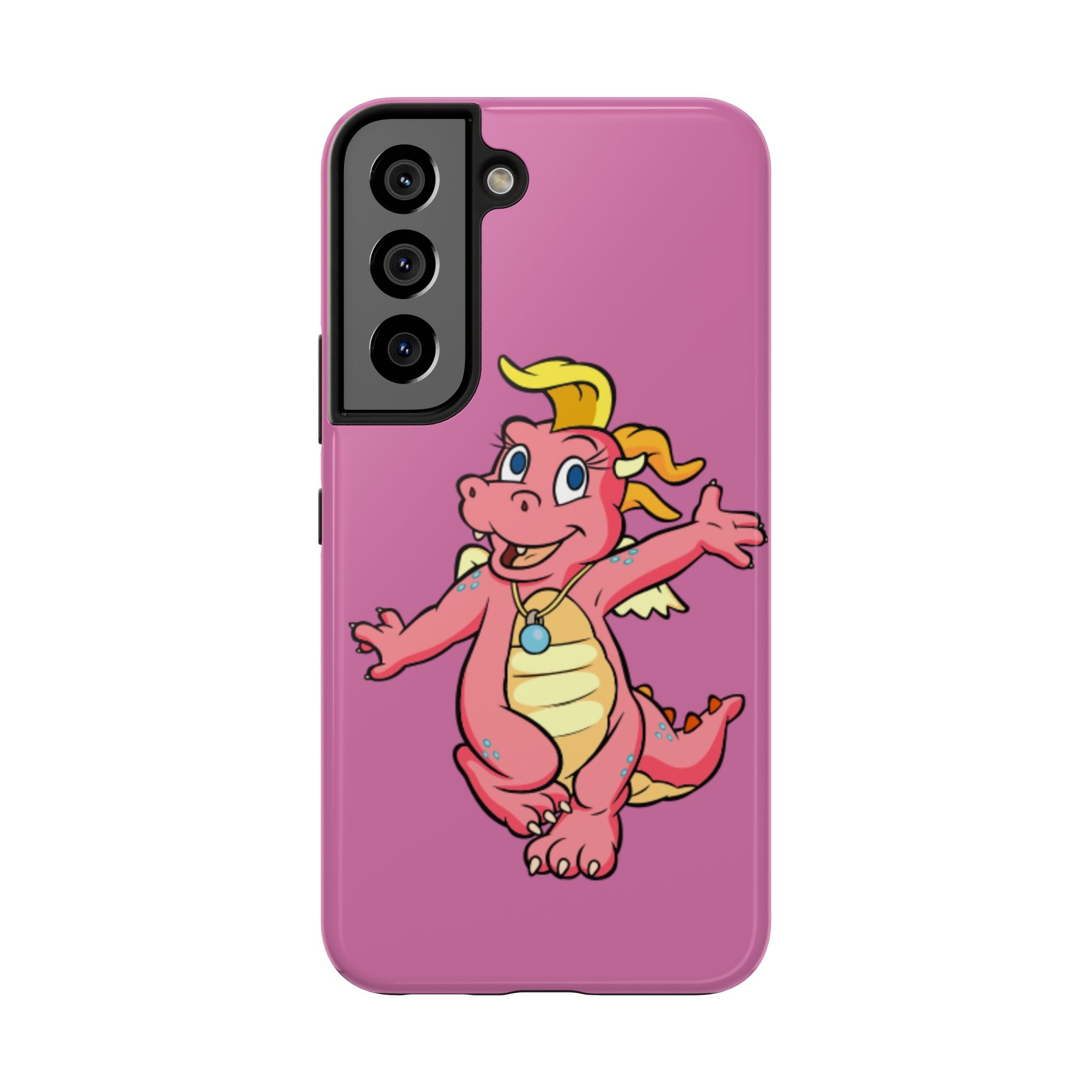 Pink Dragon Tough Phone Case — Cute Cartoon Dragon Protective Phone Case