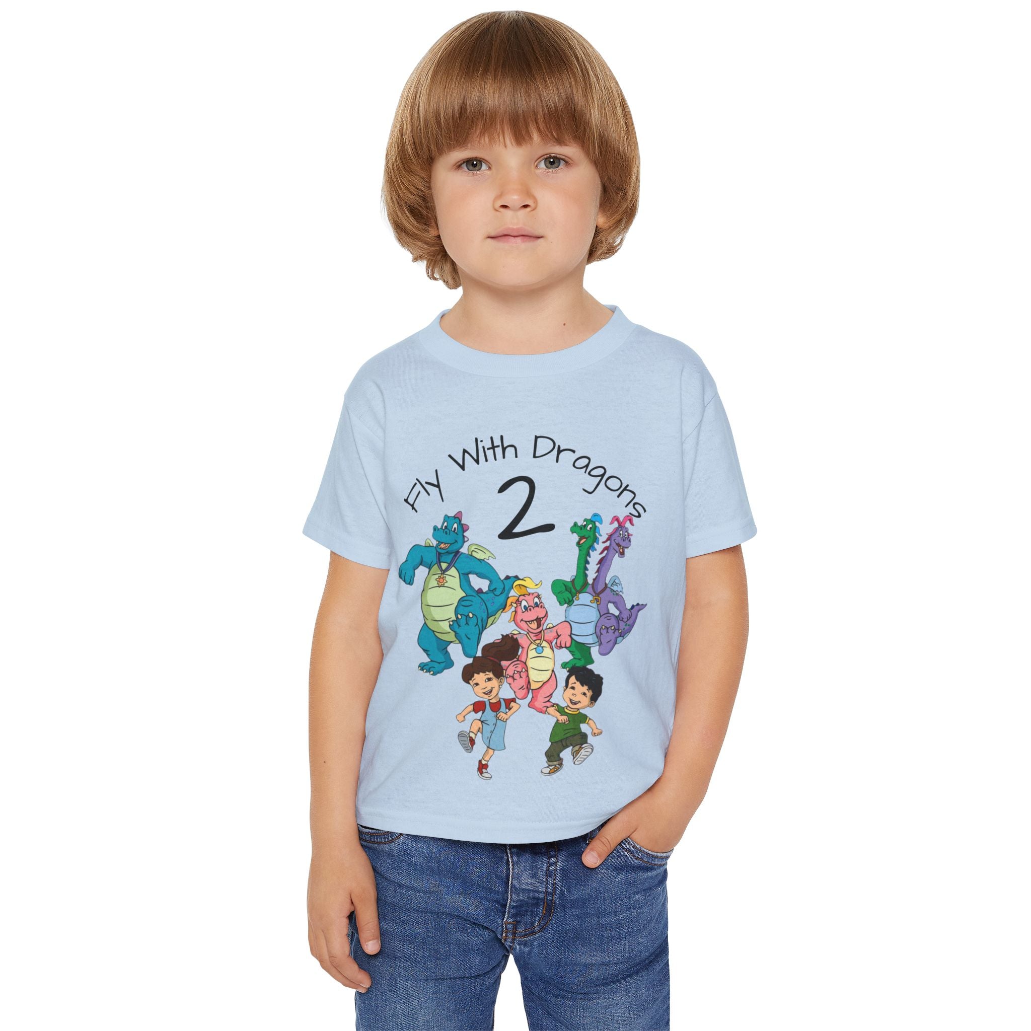 Toddler T-Shirt "Fly With Dragons 2" – Cute Dragon Adventure Shirt for Kids