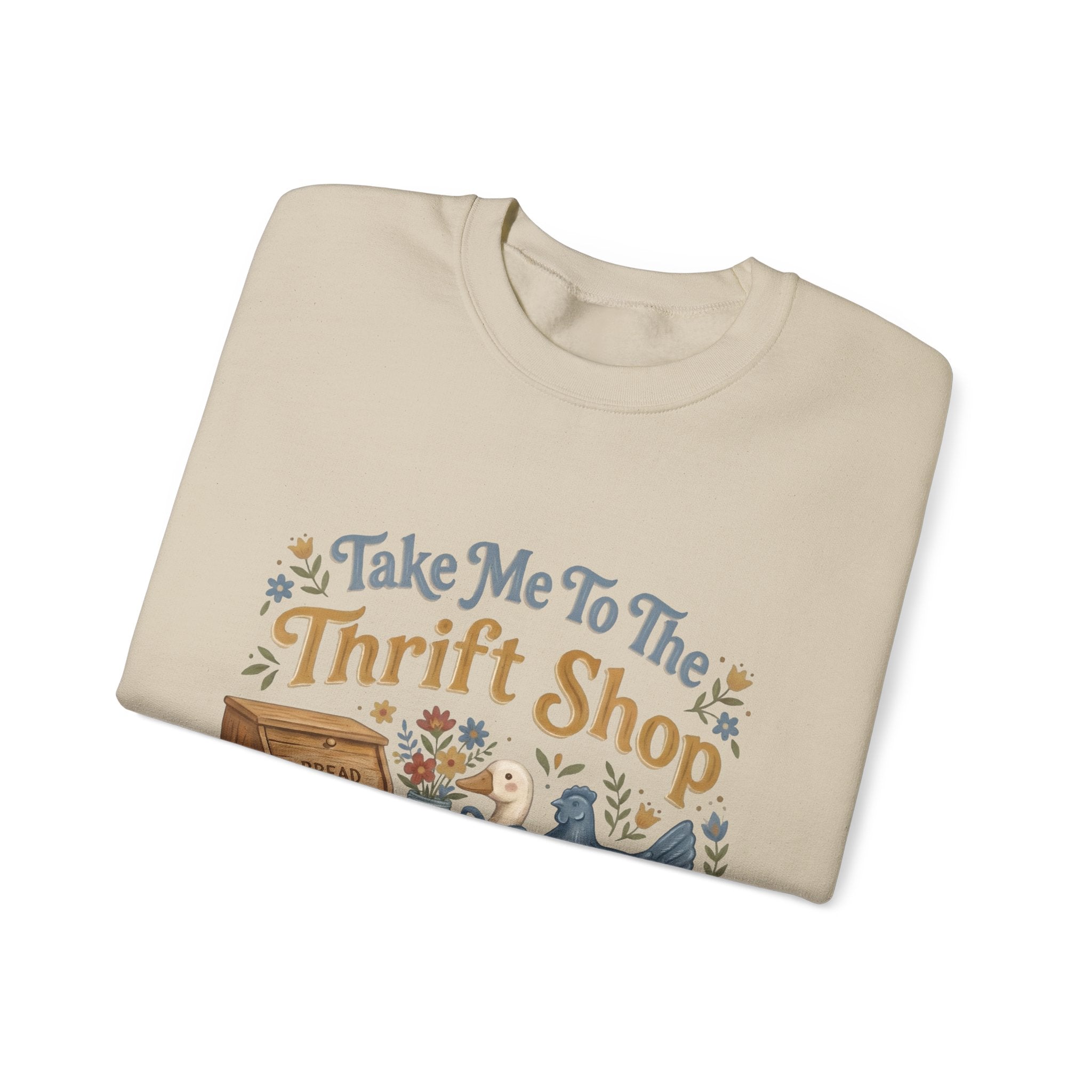 Sweatshirt — "Take Me To The Thrift Shop" Vintage Duck Thrifting Crewneck