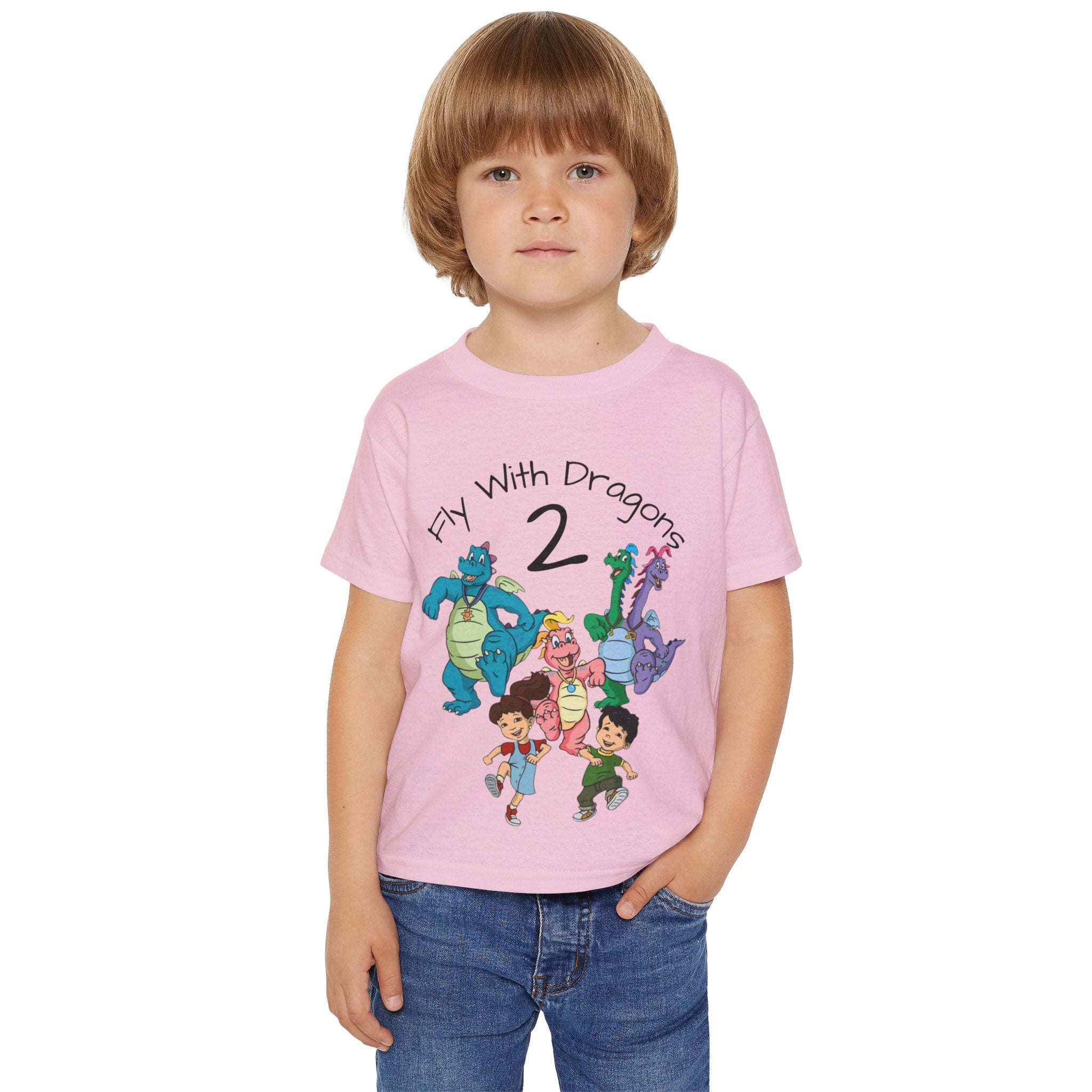 Toddler T-Shirt "Fly With Dragons 2" – Cute Dragon Adventure Shirt for Kids
