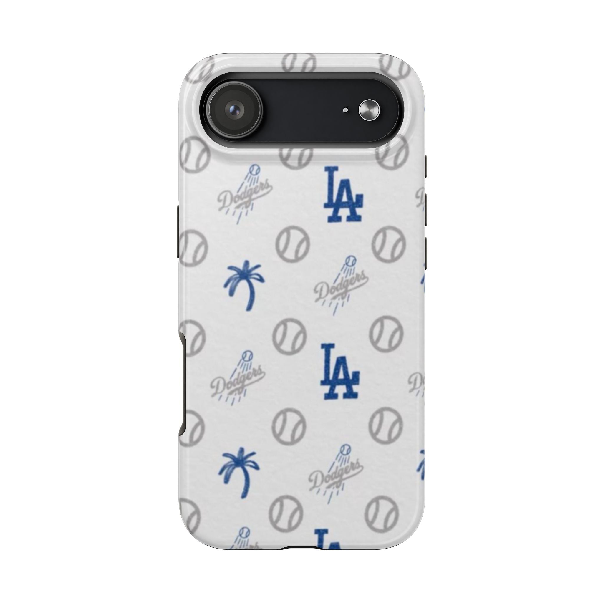 LA Dodgers Pattern Tough Phone Case — Baseball Palm Tree Logo Design