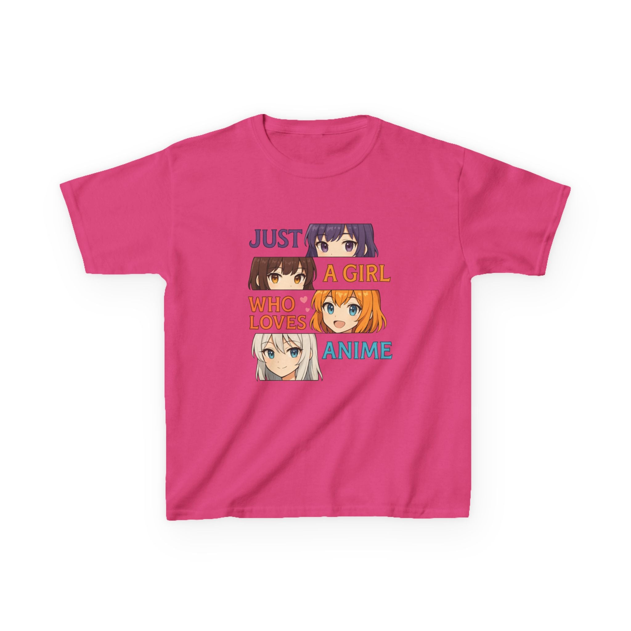 Kids Tee — "Just a Girl Who Loves Anime" Graphic T-Shirt