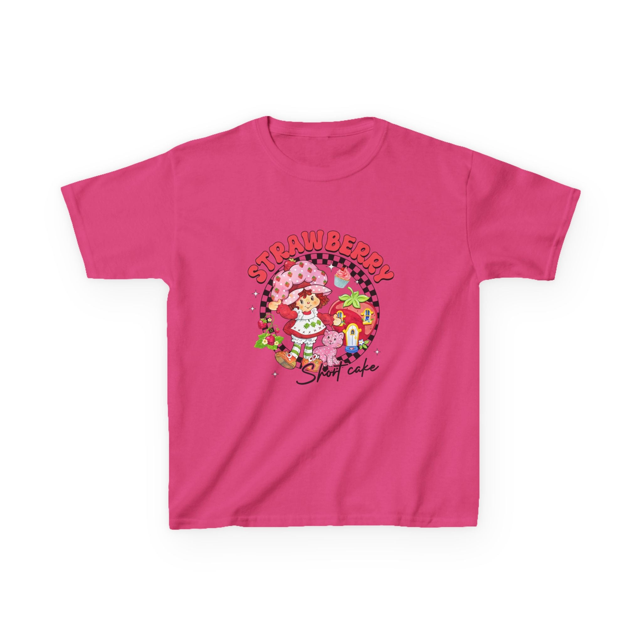 Kids Tee — Cute Strawberry Shortcake Vintage Cartoon Graphic