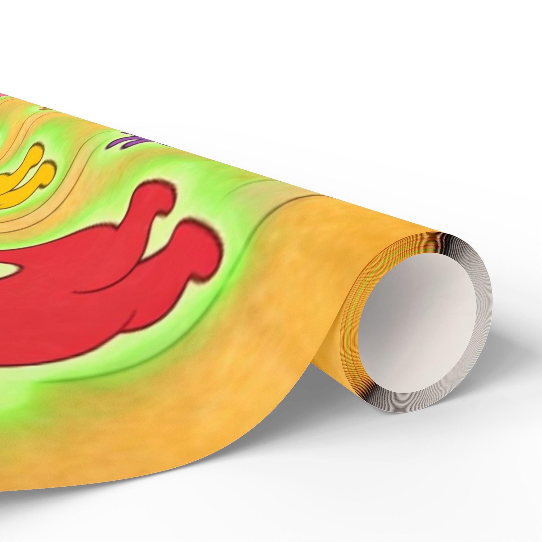 Colorful Dancing Dragons Gift Wrap