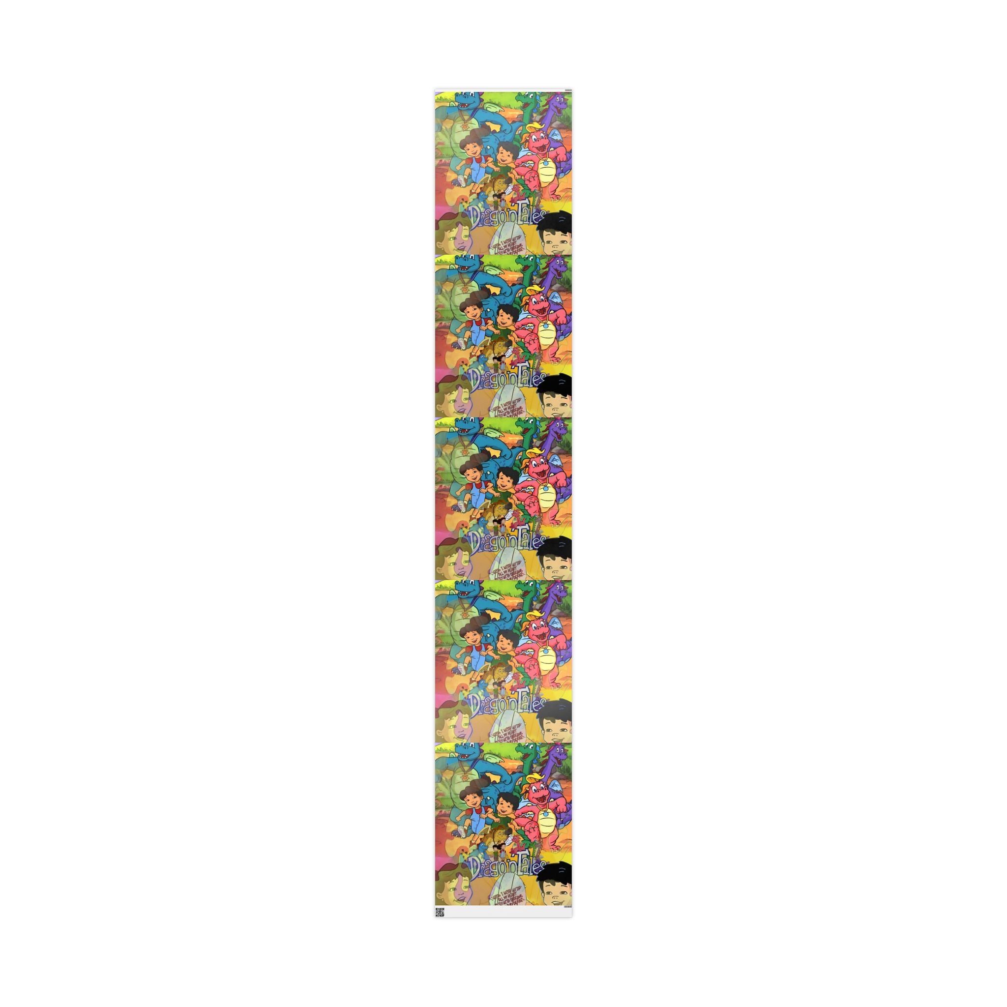 Retro Dragon Tales Gift Wrap — Colorful Vintage Beach Wrapping Paper