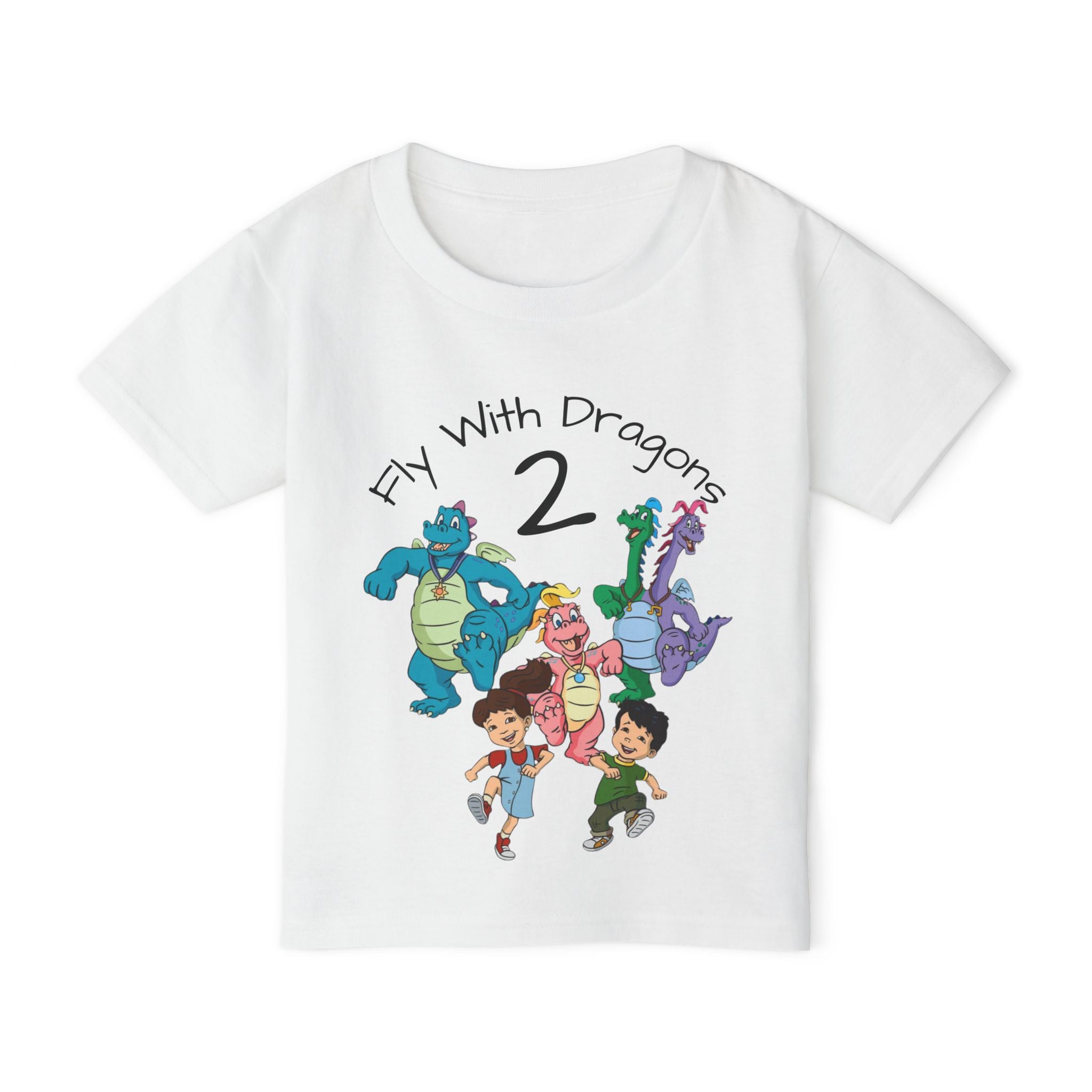 Toddler T-Shirt "Fly With Dragons 2" – Cute Dragon Adventure Shirt for Kids