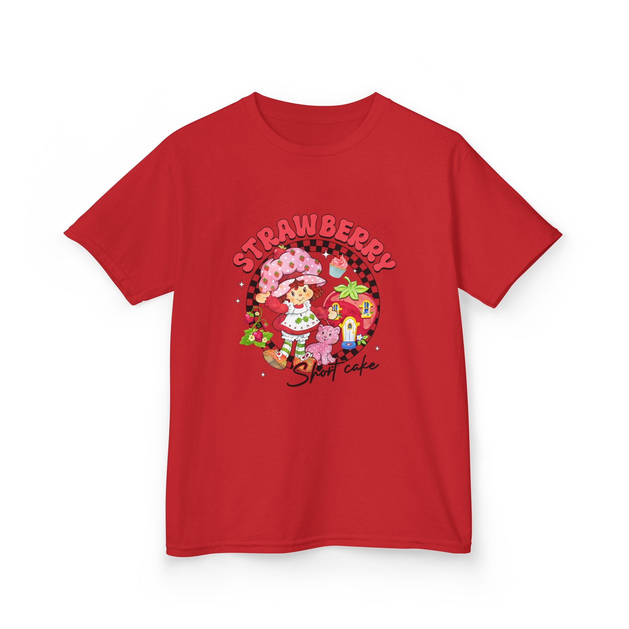 Kids Tee — Cute Strawberry Shortcake Vintage Cartoon Graphic