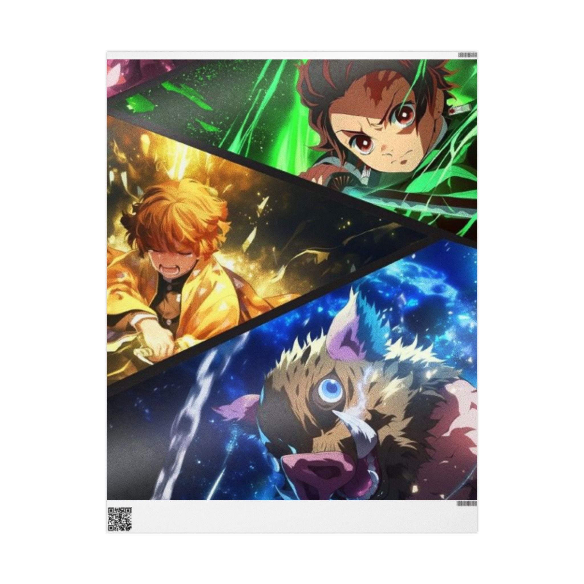 Anime Heroes Wrapping Paper Roll – Colorful Character Gift Wrap